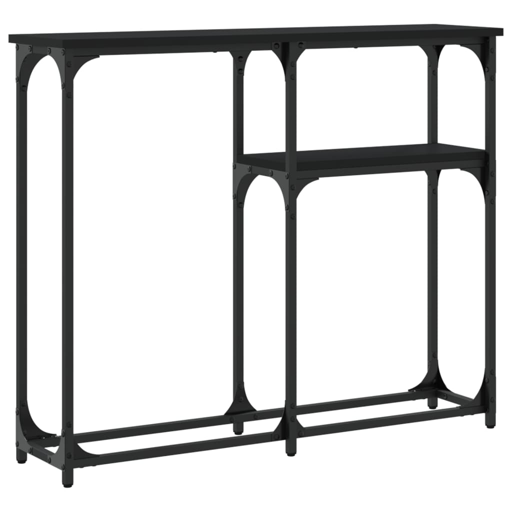 Tavolino Consolle Nero 90x22,5x75 cm in Legno Multistrato 834090