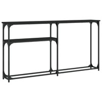 Tavolino Consolle Nero 145x22,5x75 cm in Legno Multistrato 834095