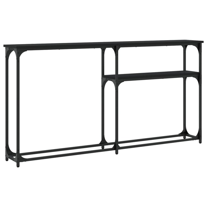 Tavolino Consolle Nero 145x22,5x75 cm in Legno Multistrato 834095