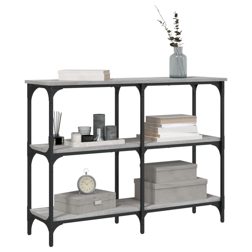 Tavolo Consolle Grigio Sonoma 100x29x75 cm in Legno Multistrato 834103