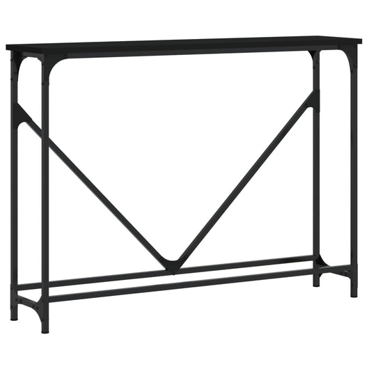 Tavolino Consolle Nero 102x22,5x75 cm in Legno Multistrato 834130