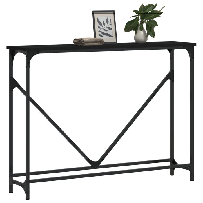 Tavolino Consolle Nero 102x22,5x75 cm in Legno Multistrato 834130