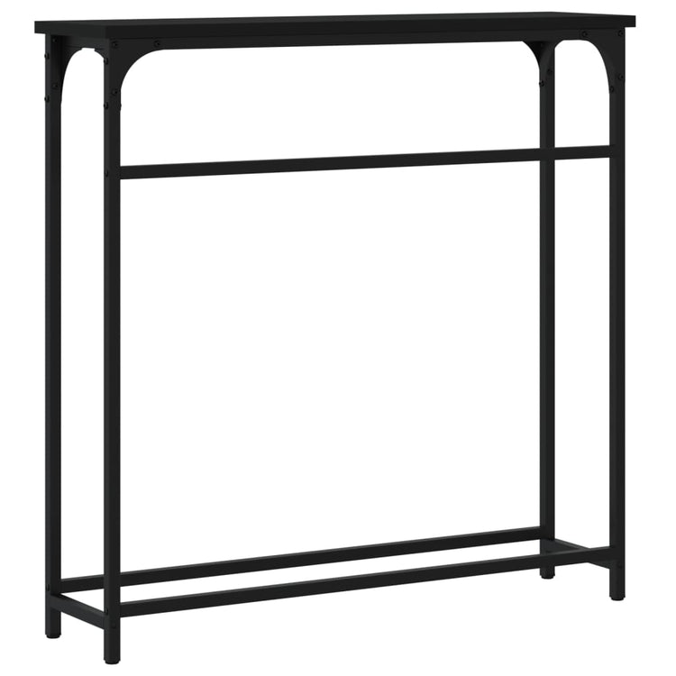 Tavolino Consolle Nero 75x19,5x75 cm in Legno Multistrato 834135