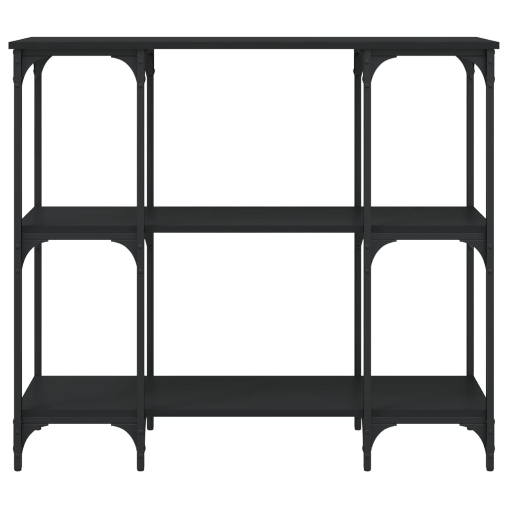 Tavolino Consolle Nero 102x35x90 cm in Legno Multistrato 834145