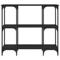 Tavolino Consolle Nero 102x35x90 cm in Legno Multistrato 834145