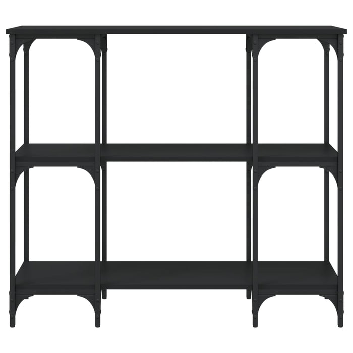 Tavolino Consolle Nero 102x35x90 cm in Legno Multistrato 834145