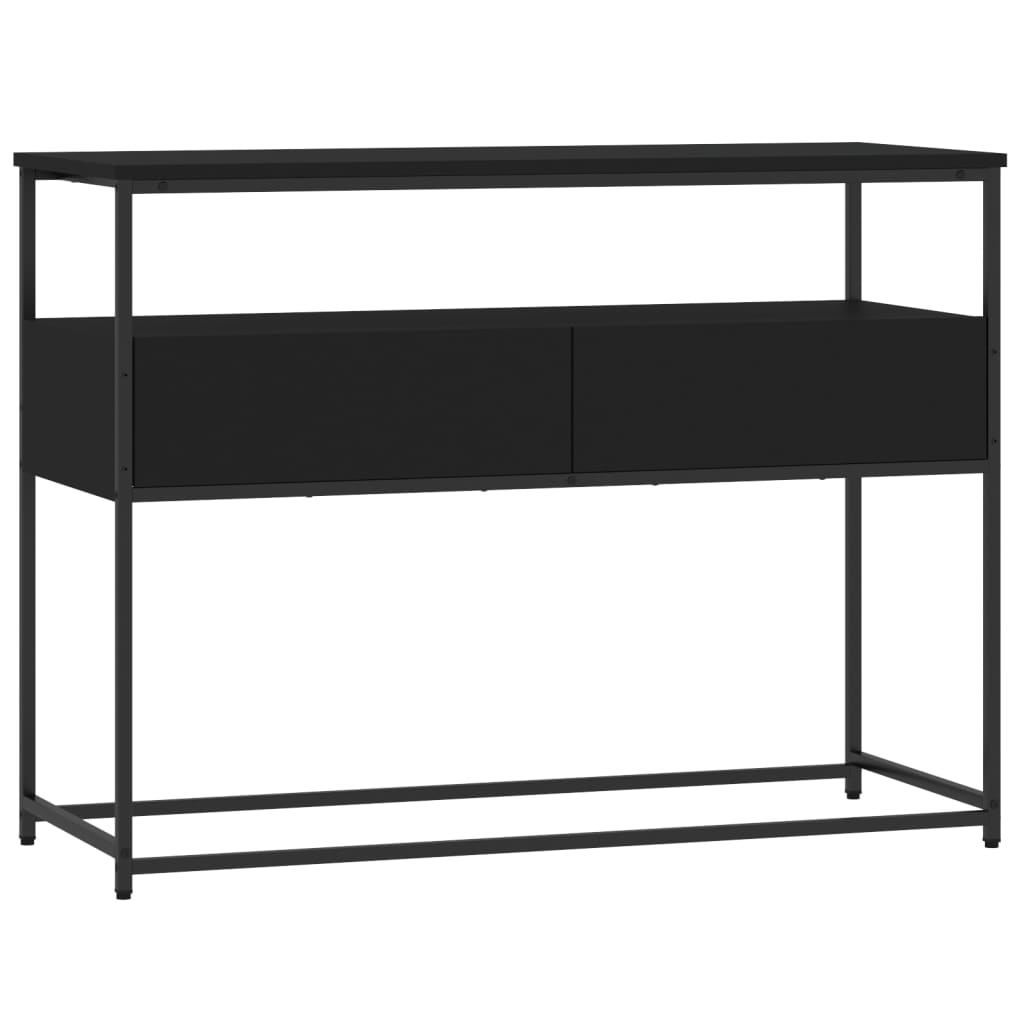 Tavolino Consolle Nero 100x40x75 cm in Legno Multistrato 834150