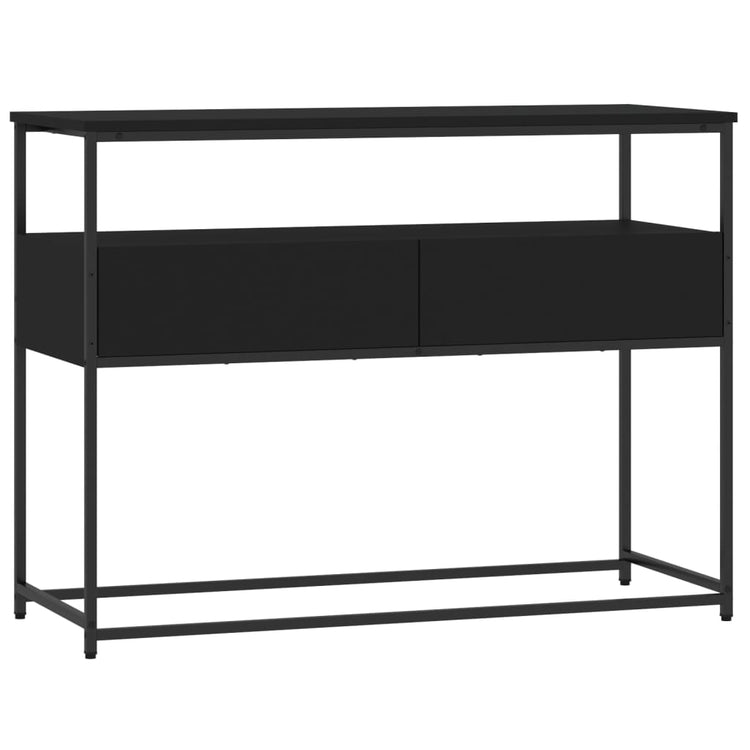 Tavolino Consolle Nero 100x40x75 cm in Legno Multistrato 834150