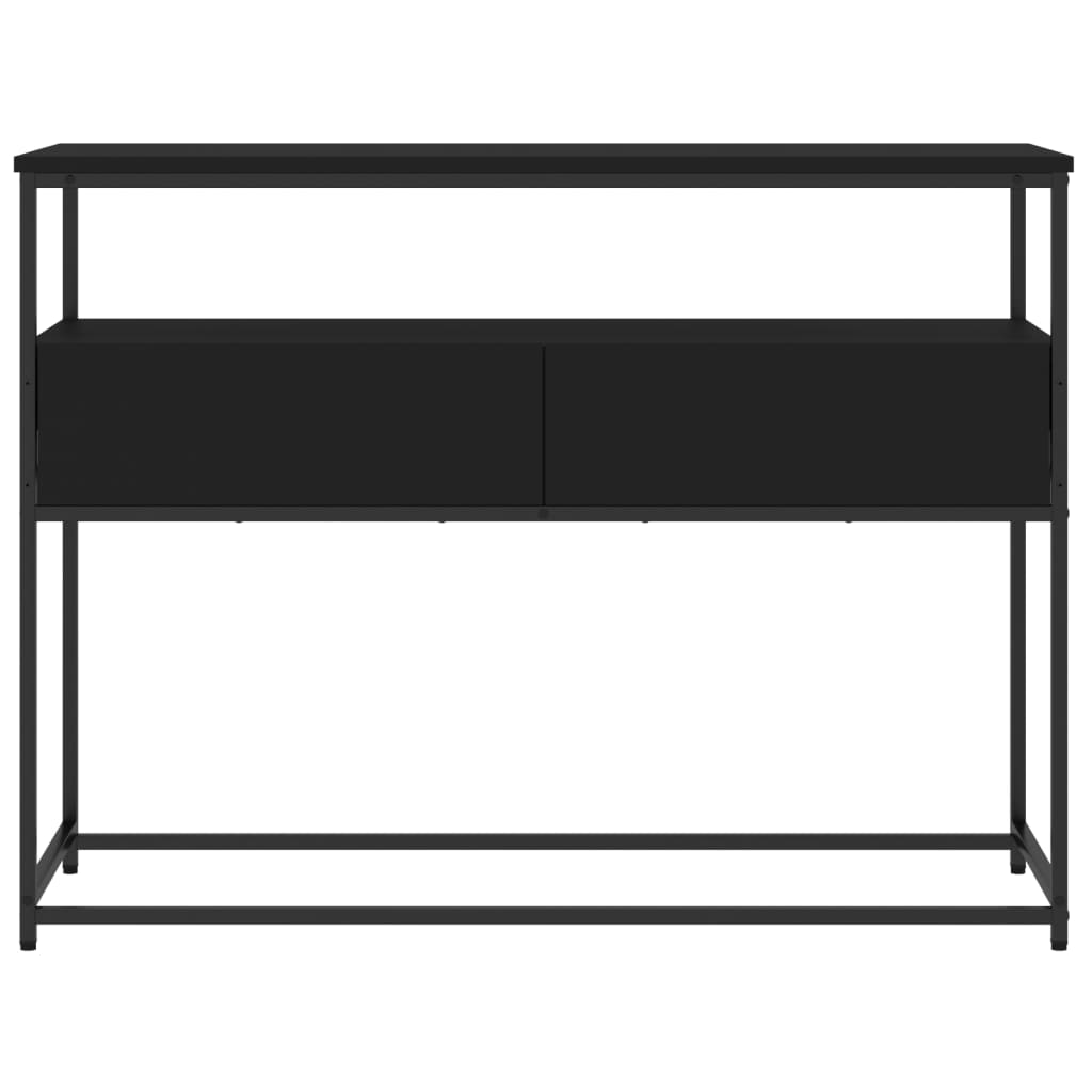 Tavolino Consolle Nero 100x40x75 cm in Legno Multistrato 834150