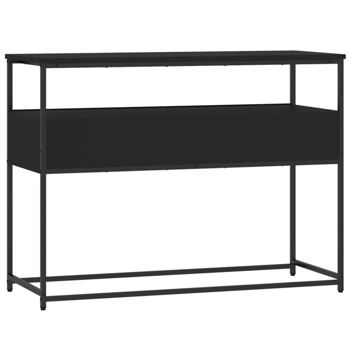 Tavolino Consolle Nero 100x40x75 cm in Legno Multistrato 834150