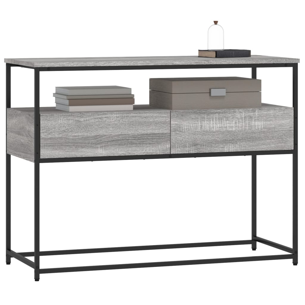 Tavolino Consolle Grigio Sonoma 100x40x75cm Legno Multistrato 834153