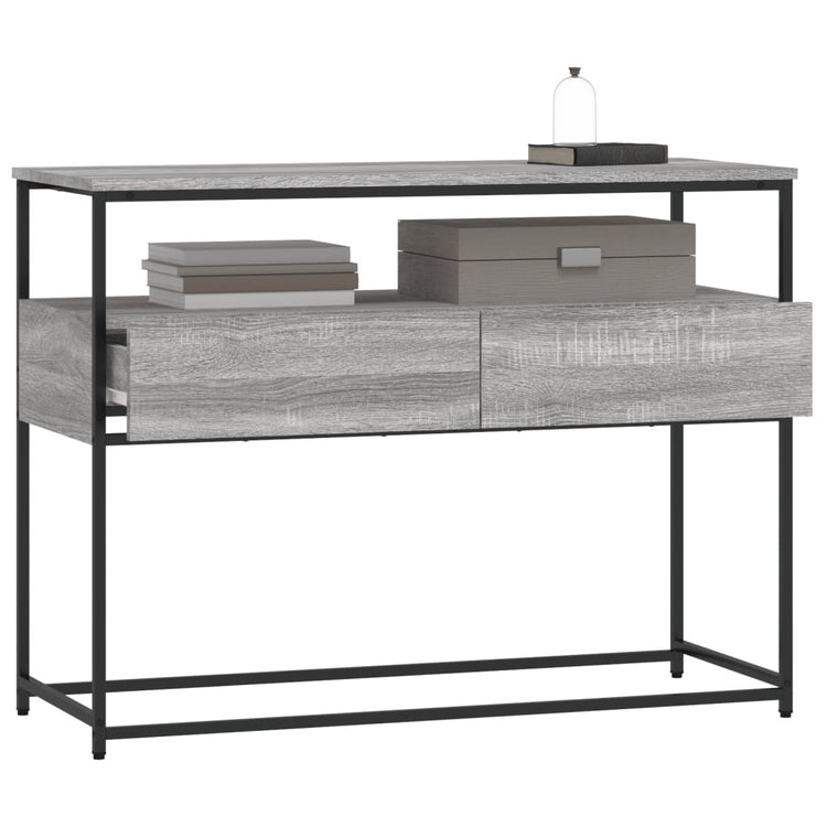 Tavolino Consolle Grigio Sonoma 100x40x75cm Legno Multistrato 834153