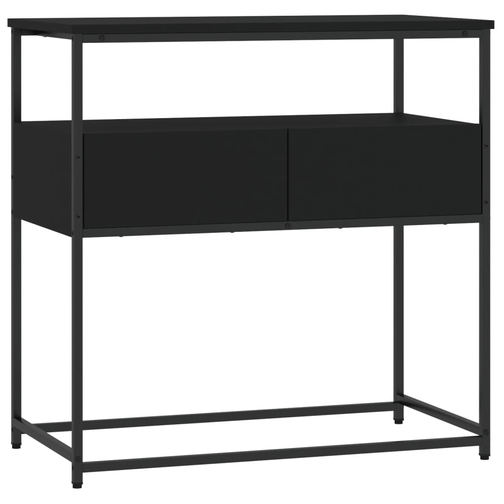 Tavolino Consolle Nero 75x40x75 cm in Legno Multistrato 834155