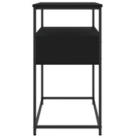 Tavolino Consolle Nero 75x40x75 cm in Legno Multistrato 834155