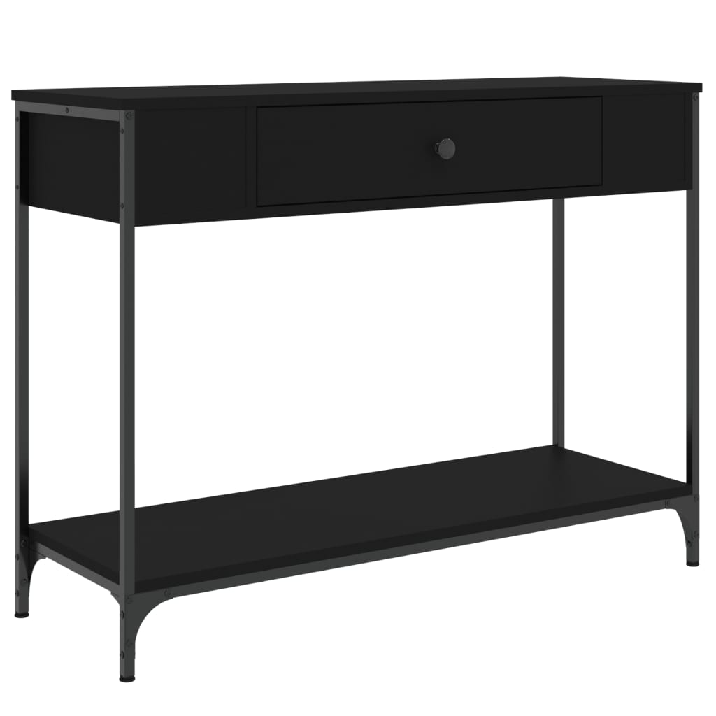 Tavolino Consolle Nero 100x34,5x75 cm in Legno Multistrato 834160