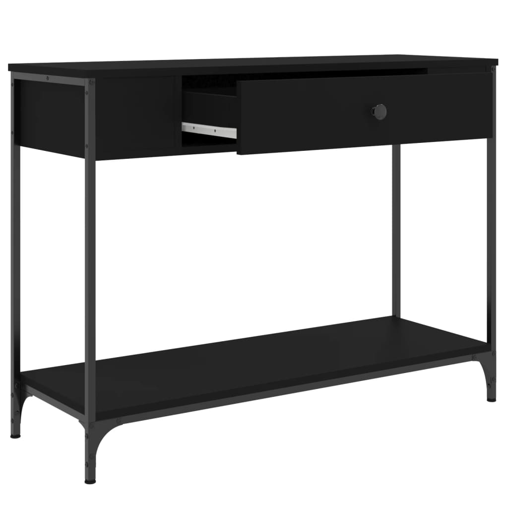 Tavolino Consolle Nero 100x34,5x75 cm in Legno Multistrato 834160