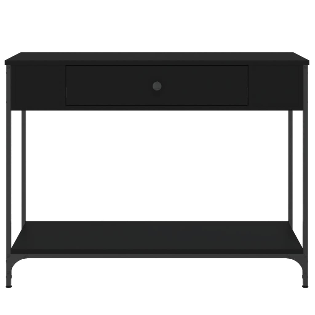 Tavolino Consolle Nero 100x34,5x75 cm in Legno Multistrato 834160