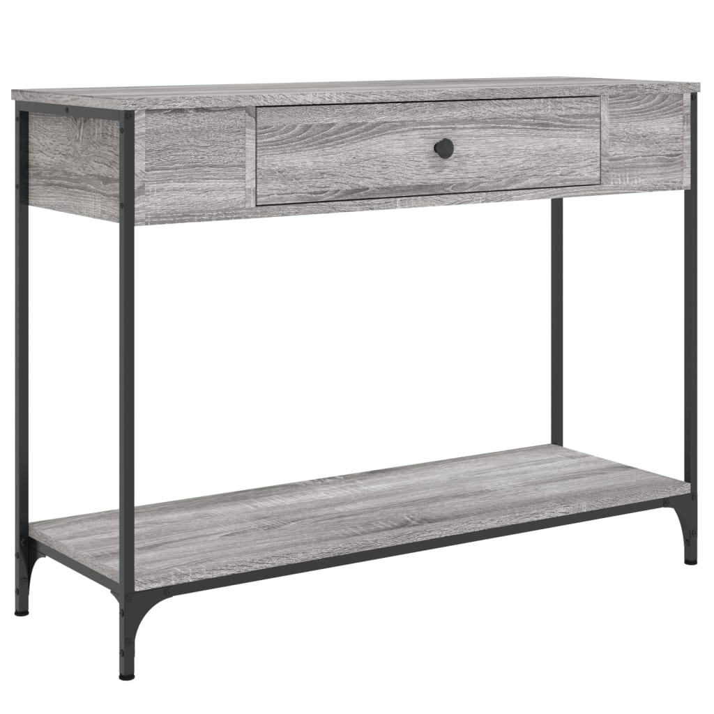 Tavolino Consolle Grigio Sonoma 100x34,5x75cm Legno Multistrato 834163