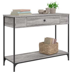 Tavolino Consolle Grigio Sonoma 100x34,5x75cm Legno Multistrato 834163