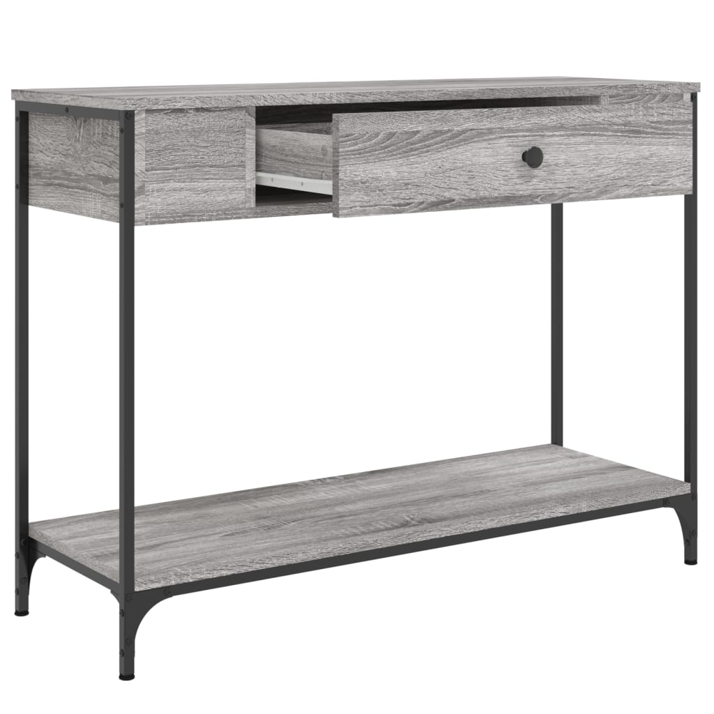 Tavolino Consolle Grigio Sonoma 100x34,5x75cm Legno Multistrato 834163