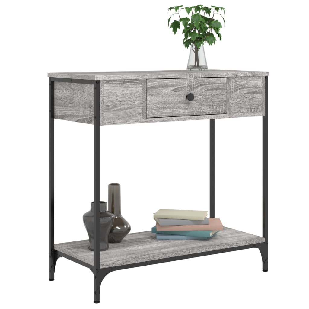 Tavolino Consolle Grigio Sonoma 75x34,5x75cm Legno Multistrato 834168