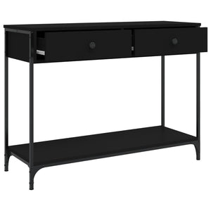 Tavolino Consolle Nero 100x34,5x75 cm in Legno Multistrato 834170