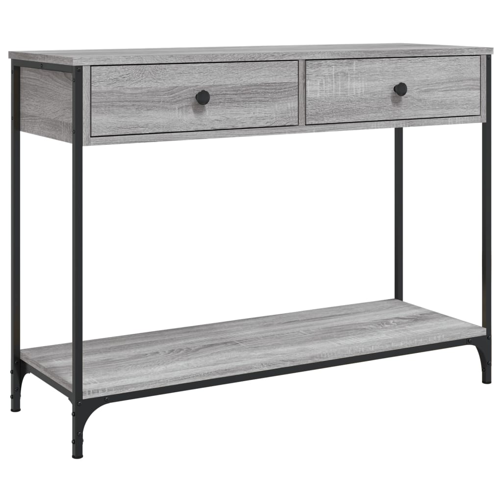 Tavolino Consolle Grigio Sonoma 100x34,5x75cm Legno Multistrato 834173