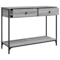 Tavolino Consolle Grigio Sonoma 100x34,5x75cm Legno Multistrato 834173