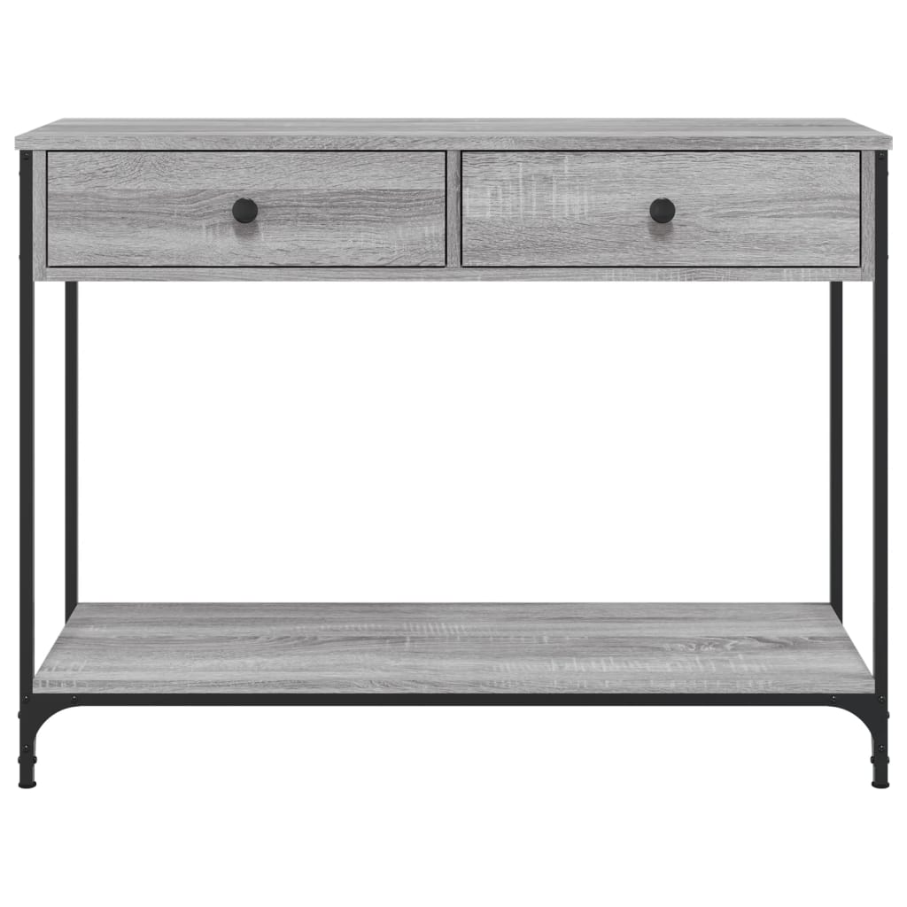 Tavolino Consolle Grigio Sonoma 100x34,5x75cm Legno Multistrato 834173