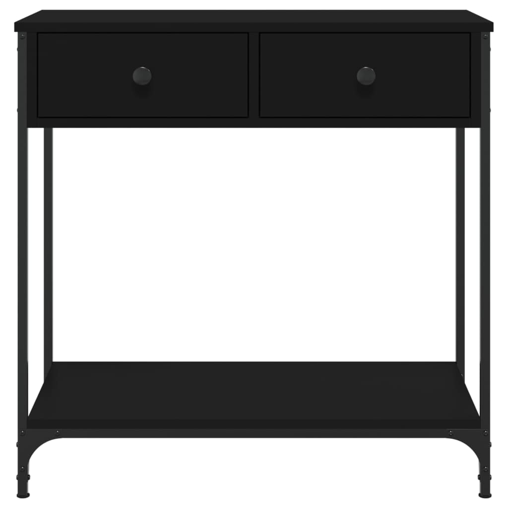 Tavolino Consolle Nero 75x34,5x75 cm in Legno Multistrato 834175