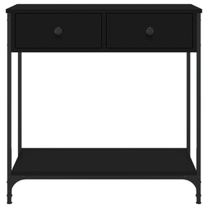 Tavolino Consolle Nero 75x34,5x75 cm in Legno Multistrato 834175