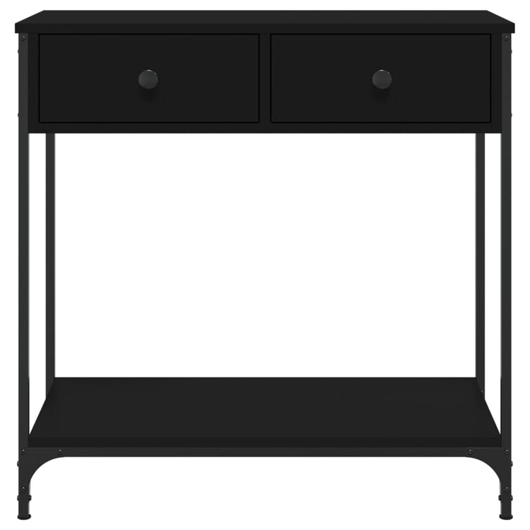 Tavolino Consolle Nero 75x34,5x75 cm in Legno Multistrato 834175