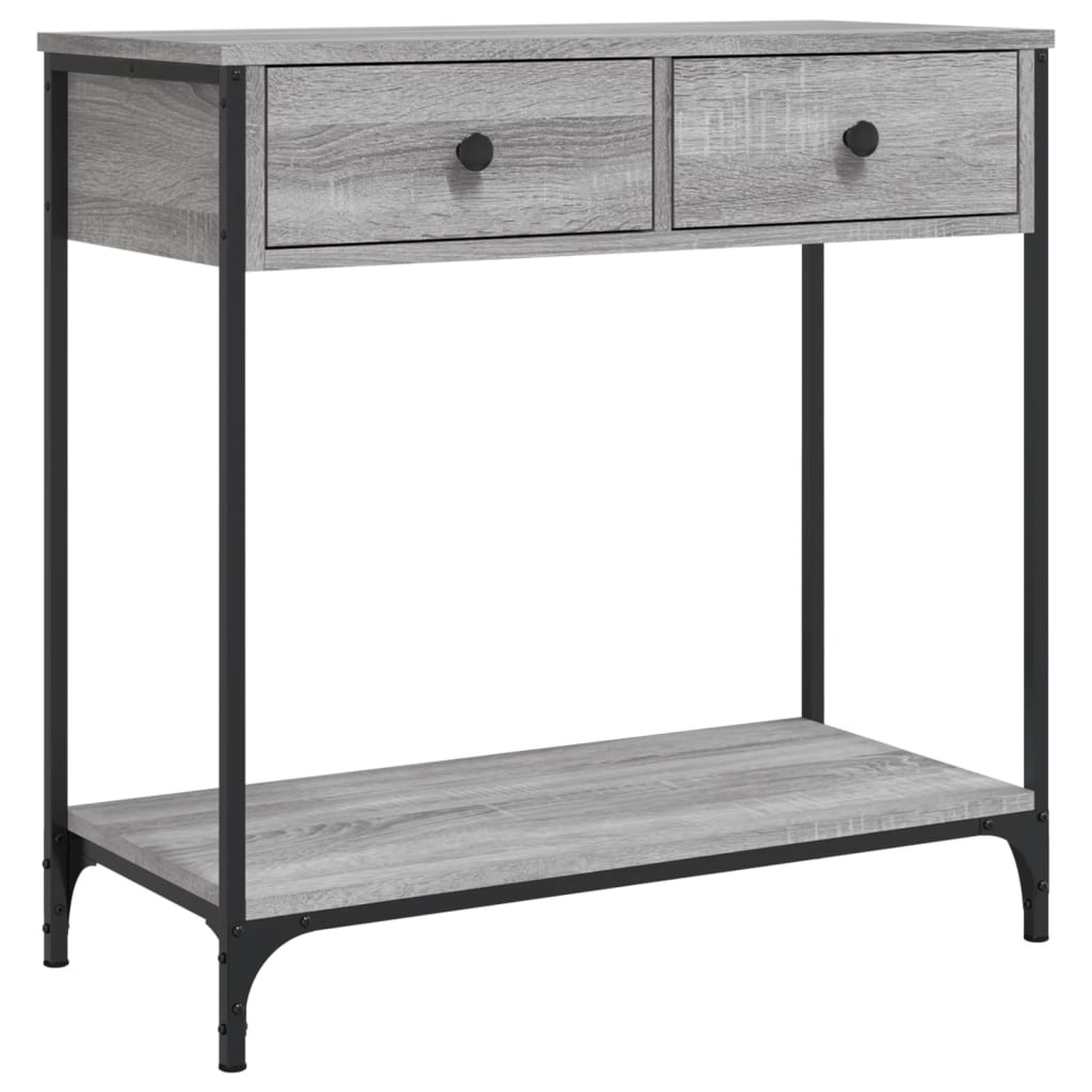 Tavolino Consolle Grigio Sonoma 75x34,5x75cm Legno Multistrato 834178