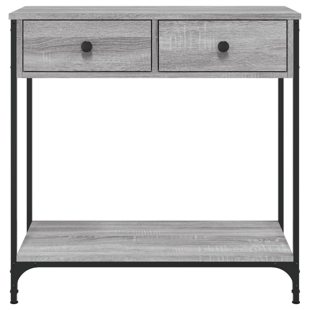 Tavolino Consolle Grigio Sonoma 75x34,5x75cm Legno Multistrato 834178