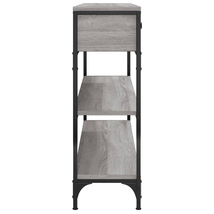 Tavolino Consolle Grigio Sonoma 100x25x75cm Legno Multistrato 834183