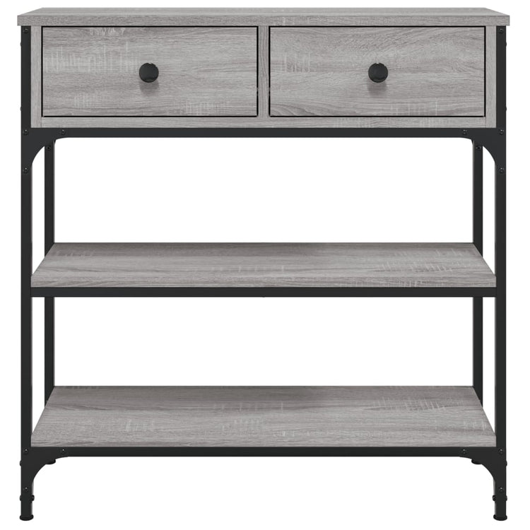 Tavolino Consolle Grigio Sonoma 72,5x25x75 cm Legno Multistrato 834188