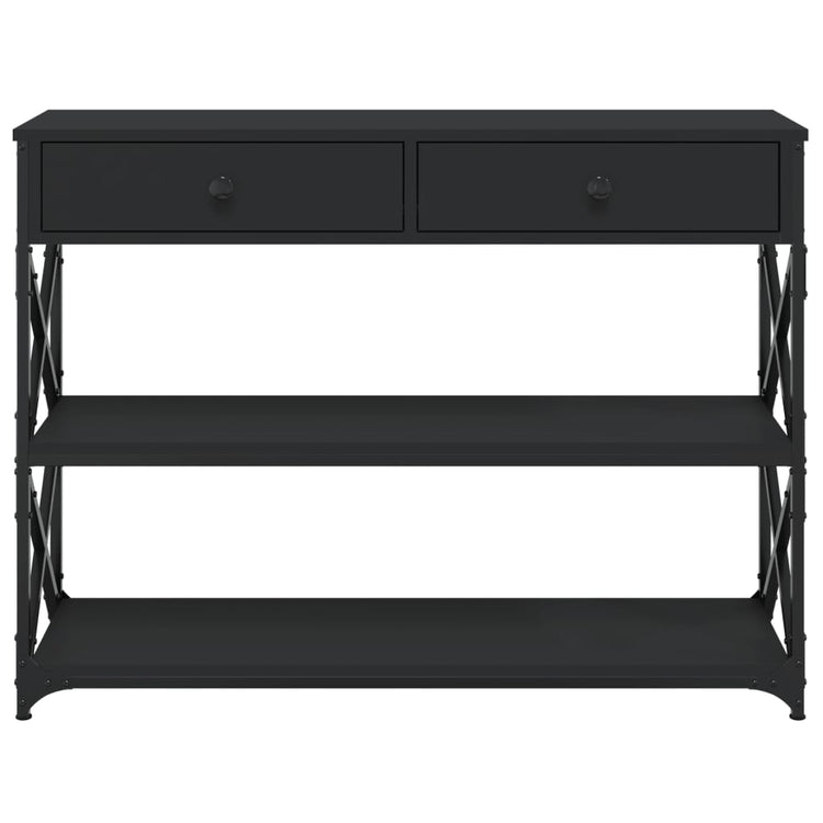 Tavolino Consolle Nero 100x28x75 cm in Legno Multistrato 834190