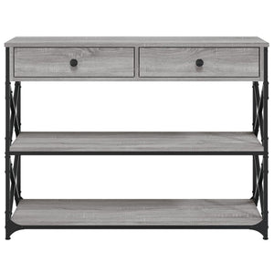 Tavolo Consolle Grigio Sonoma 100x28x75 cm in Legno Multistrato 834193