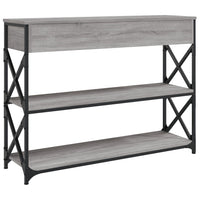 Tavolo Consolle Grigio Sonoma 100x28x75 cm in Legno Multistrato 834193