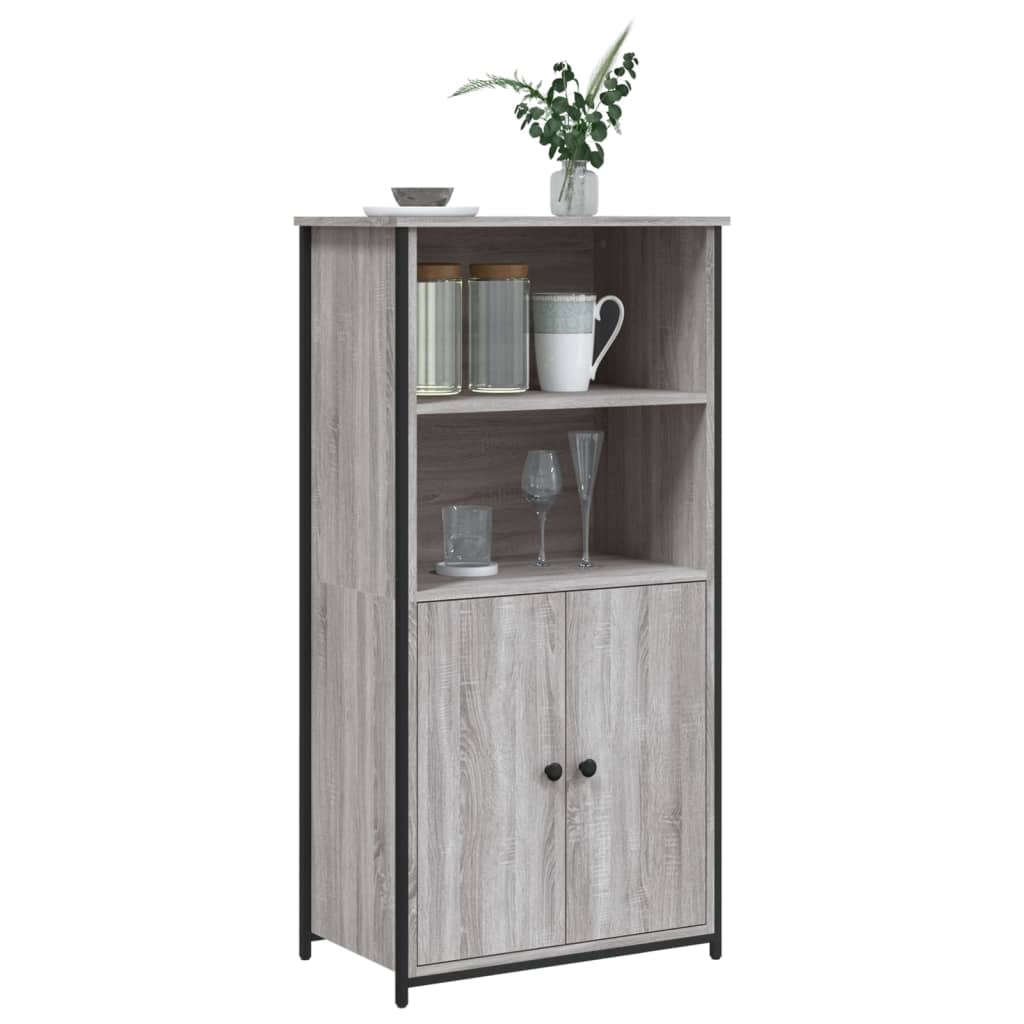 Credenza Grigio Sonoma 62x36x121,5 cm in Legno Multistrato 834213