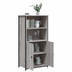 Credenza Grigio Sonoma 62x36x121,5 cm in Legno Multistrato 834213