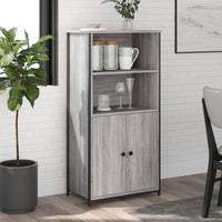 Credenza Grigio Sonoma 62x36x121,5 cm in Legno Multistrato 834213