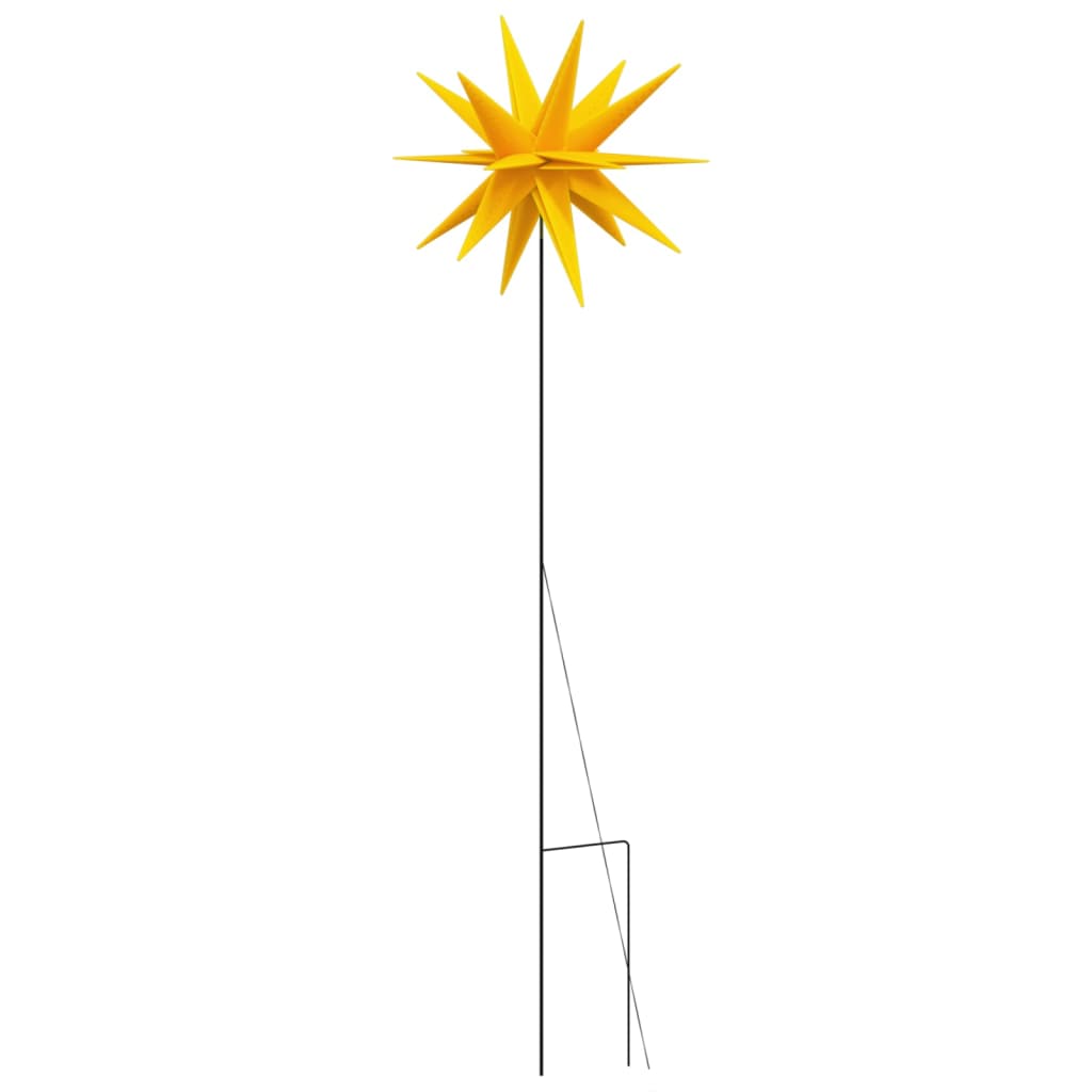 Luci Stella Moravia con Picchi LED 3pz Pieghevoli Gialle 35 cm 356201