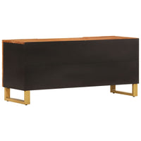 Mobile Porta TV Marrone e Nero 105x33,5x46 cm in Legno di Mango 356797