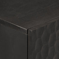 Credenza Nera 60x33x75 cm in Legno Massello di Mango 356821