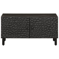 Tavolino da Salotto Nero 80x50x40 cm in Legno Massello di Mango 356824