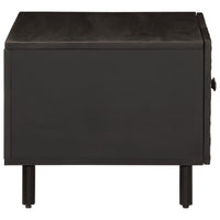 Tavolino da Salotto Nero 80x50x40 cm in Legno Massello di Mango 356824