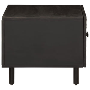 Tavolino da Salotto Nero 80x50x40 cm in Legno Massello di Mango 356824