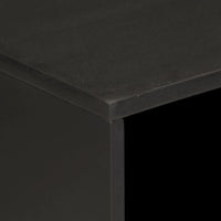 Comodino Nero 50x33x60 cm in Legno Massello di Mango 356829