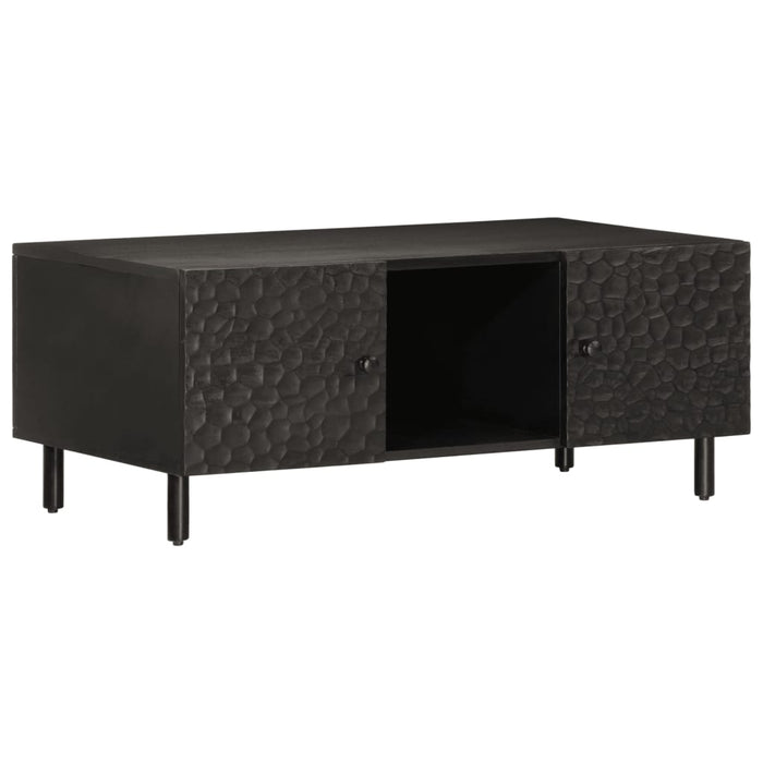 Tavolino da Salotto Nero 100x54x40cm in Legno Massello di Mango 356831